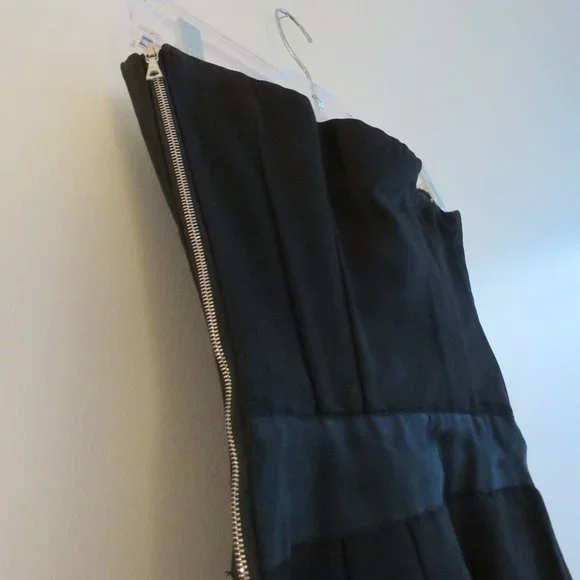 JENNI KAYNE Black Strapless Silk Lined Bustier Mini Dress - Size US 2 - Picture 8 of 16